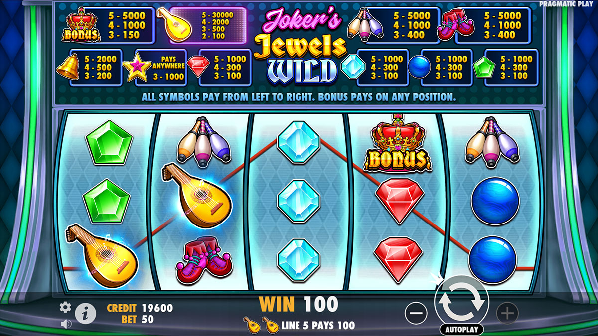 игровой процесс в Joker’s Jewels Wild игровой процесс в Joker’s Jewels Wild